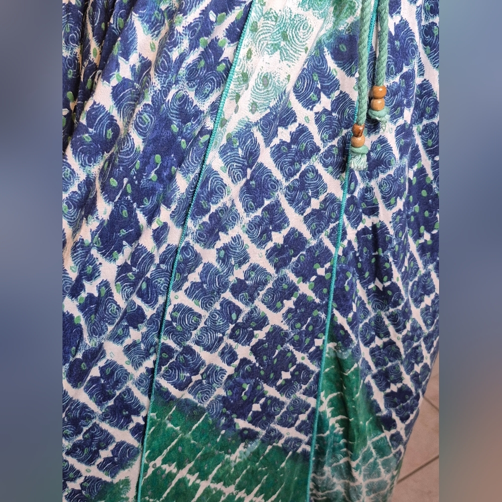 Nine West Blue and Green Patterned Maxi Dress - Picture 9 of 15